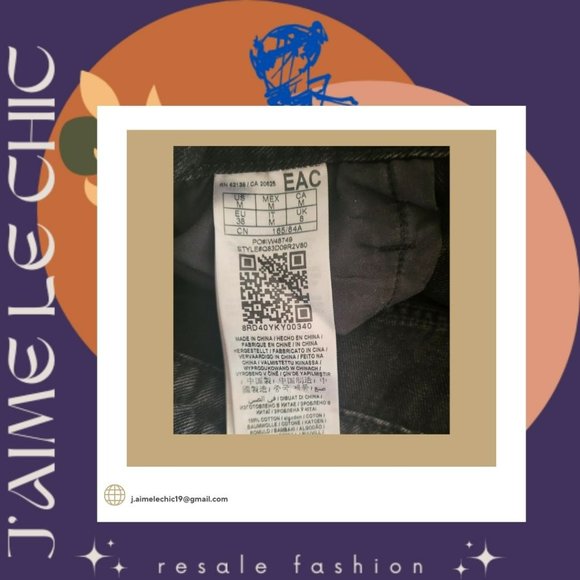 Black Guess Demin Skirt With Beaded & Fringe Design - Picture 5 of 5